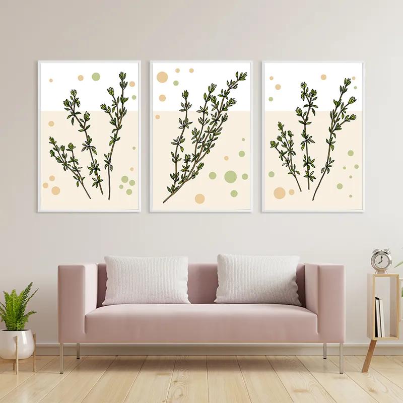 többrészes vászonkép Fresh Herbs mockup 3