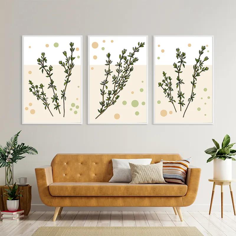 többrészes vászonkép Fresh Herbs mockup 4