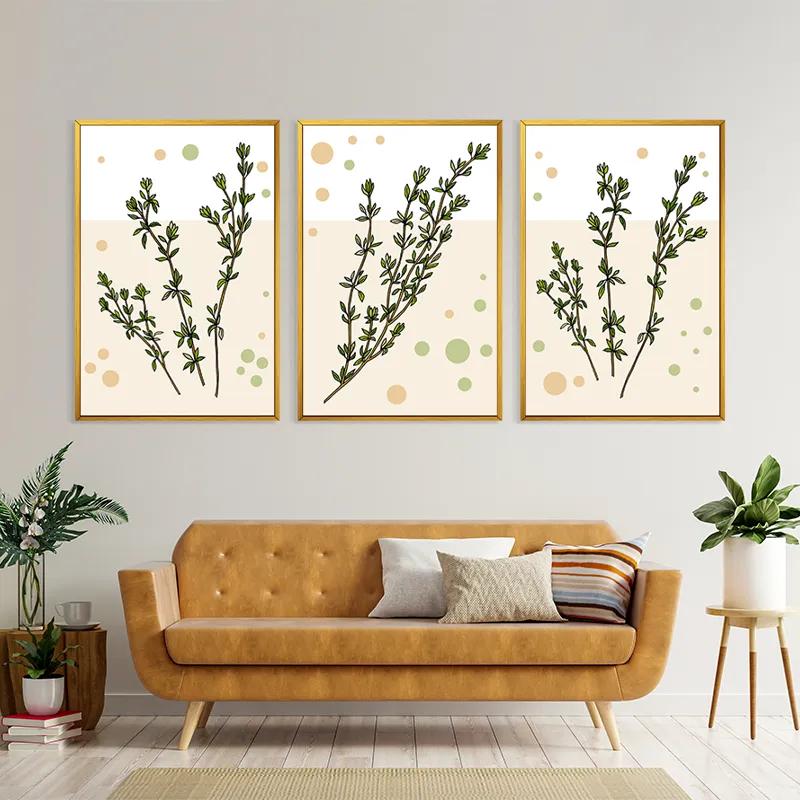 többrészes vászonkép Fresh Herbs mockup 4