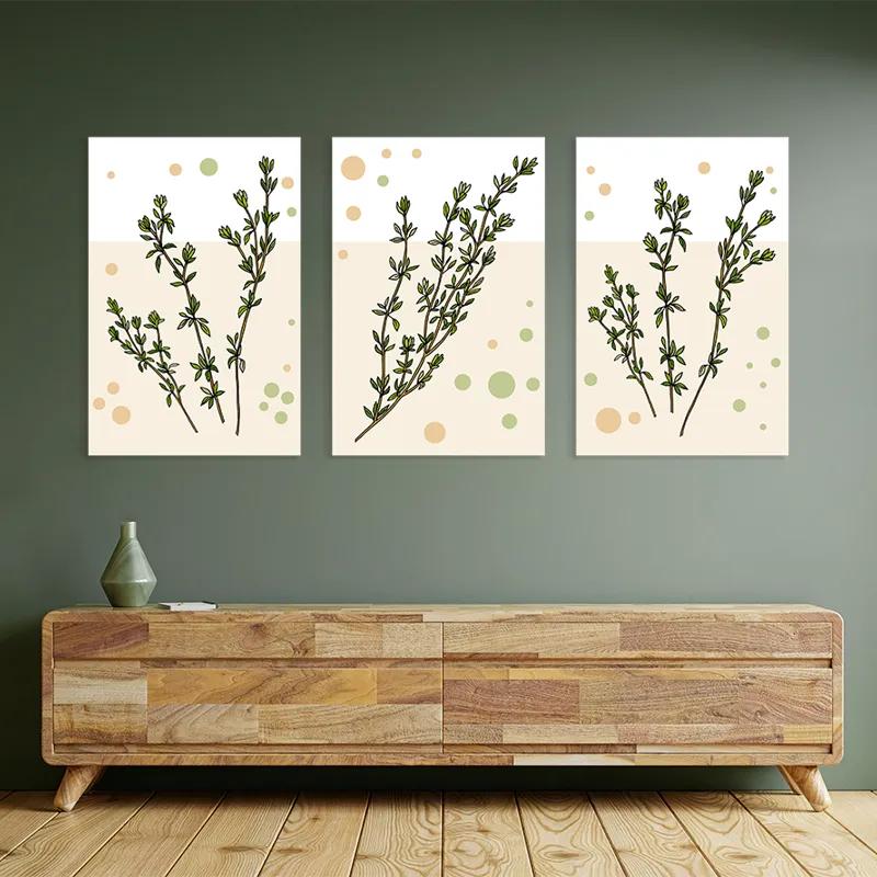 többrészes vászonkép Fresh Herbs mockup 2