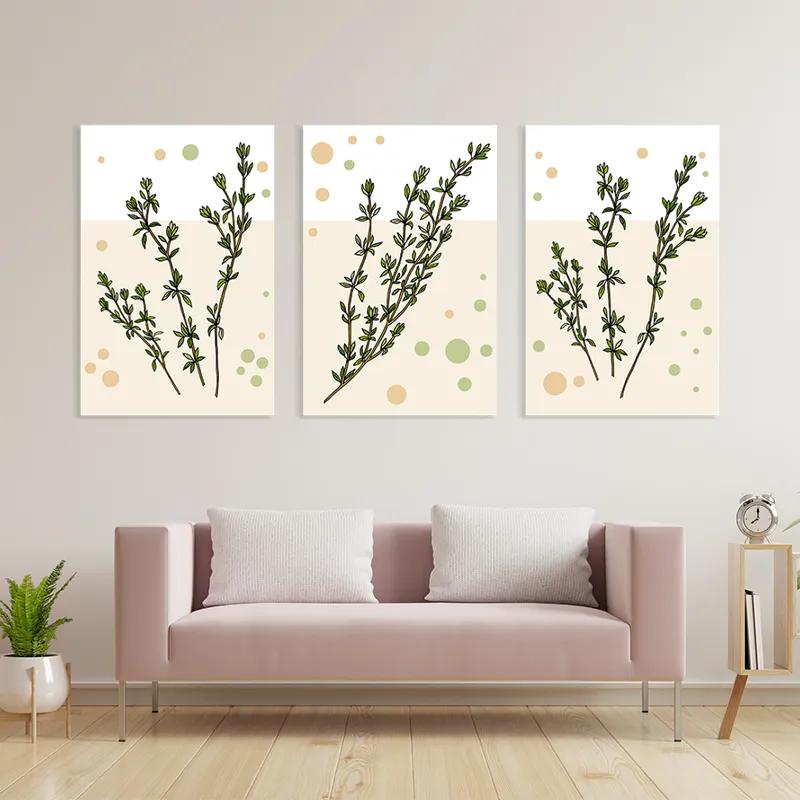 többrészes vászonkép Fresh Herbs mockup 3