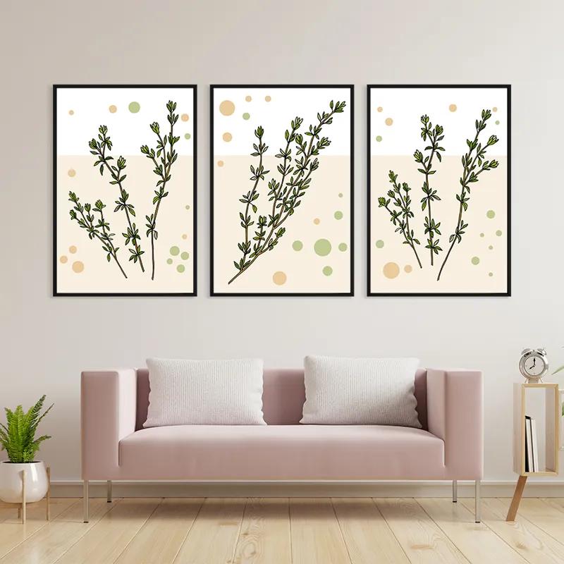 többrészes vászonkép Fresh Herbs mockup 3