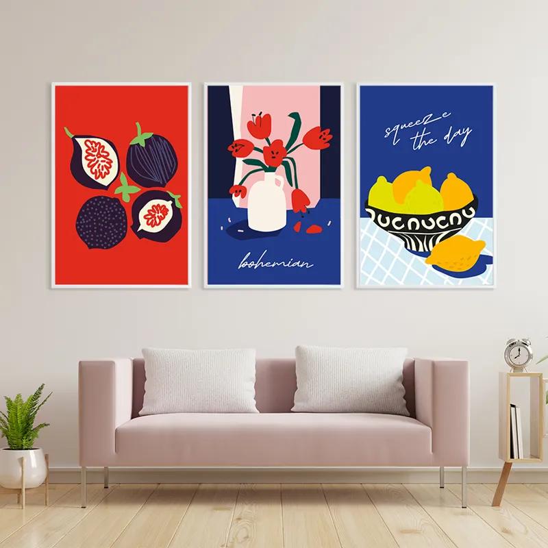 többrészes vászonkép Fruits Set mockup 3