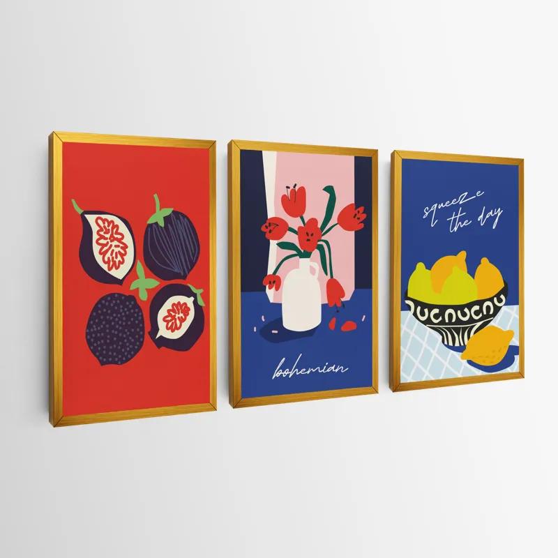 többrészes vászonkép Fruits Set mockup 0