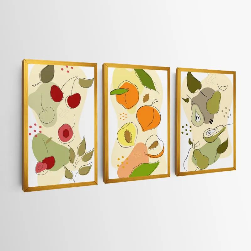 többrészes vászonkép Minimalist Fruits mockup 0