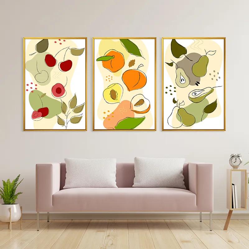 többrészes vászonkép Minimalist Fruits mockup 3