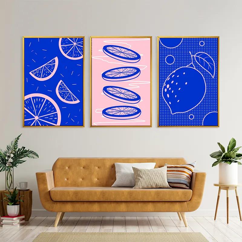 többrészes vászonkép Lemon Set mockup 4