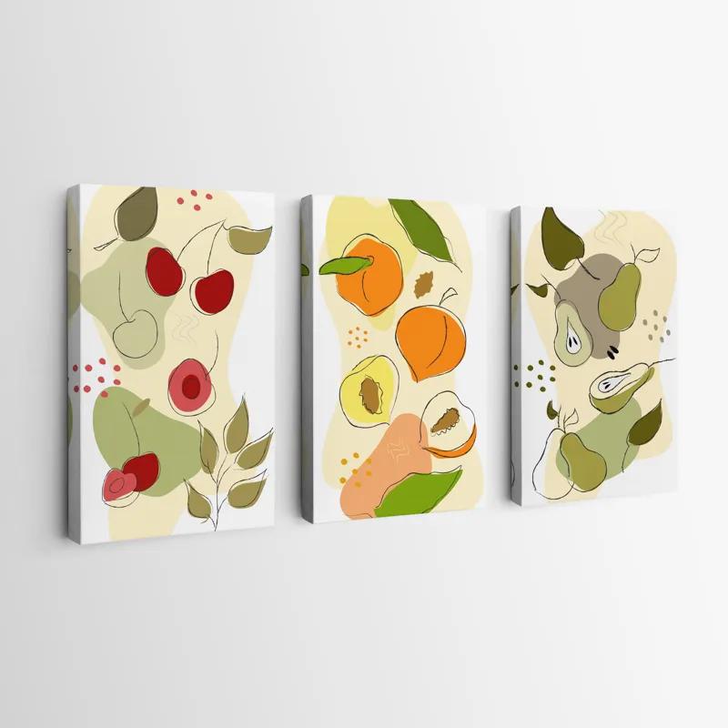 többrészes vászonkép Minimalist Fruits mockup 0