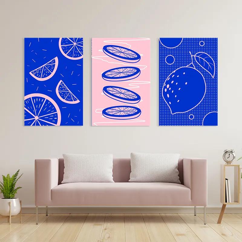 többrészes vászonkép Lemon Set mockup 3