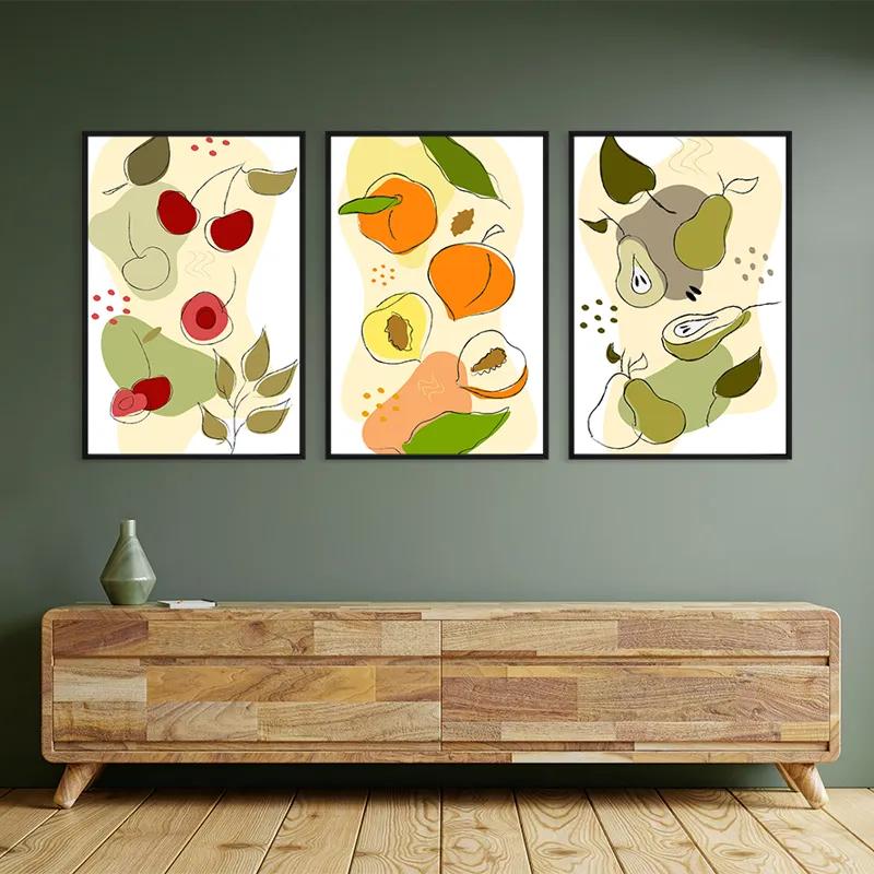 többrészes vászonkép Minimalist Fruits mockup 2