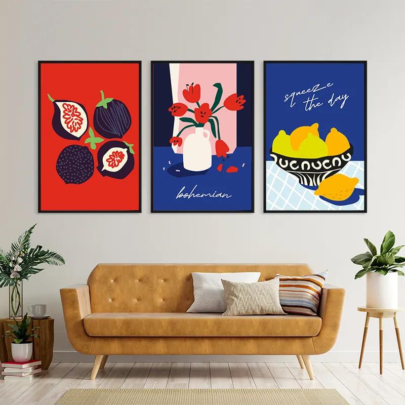 többrészes vászonkép Fruits Set mockup 4