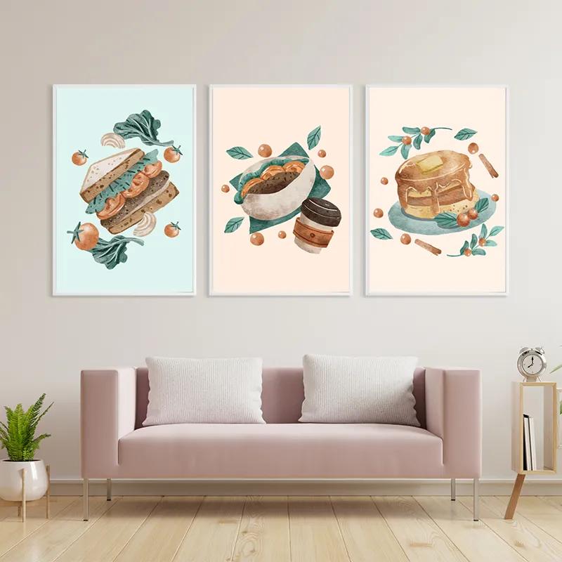 többrészes vászonkép Food Set mockup 3