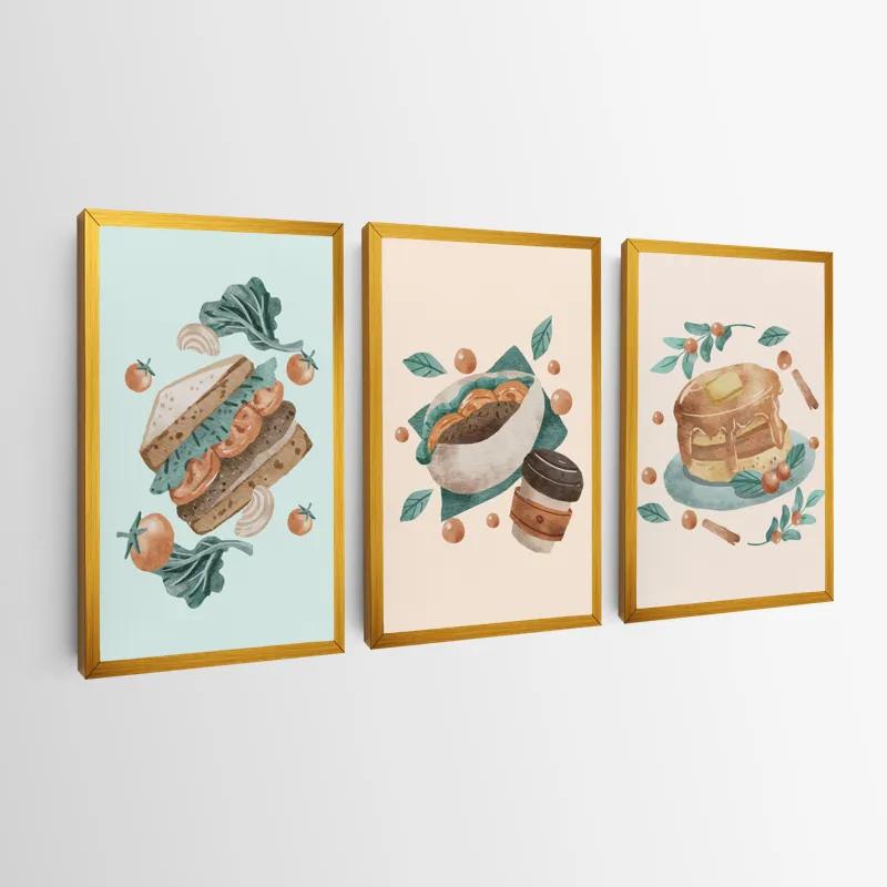 többrészes vászonkép Food Set mockup 0
