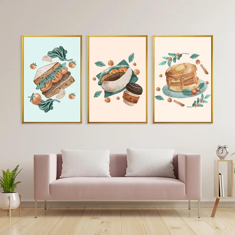 többrészes vászonkép Food Set mockup 3