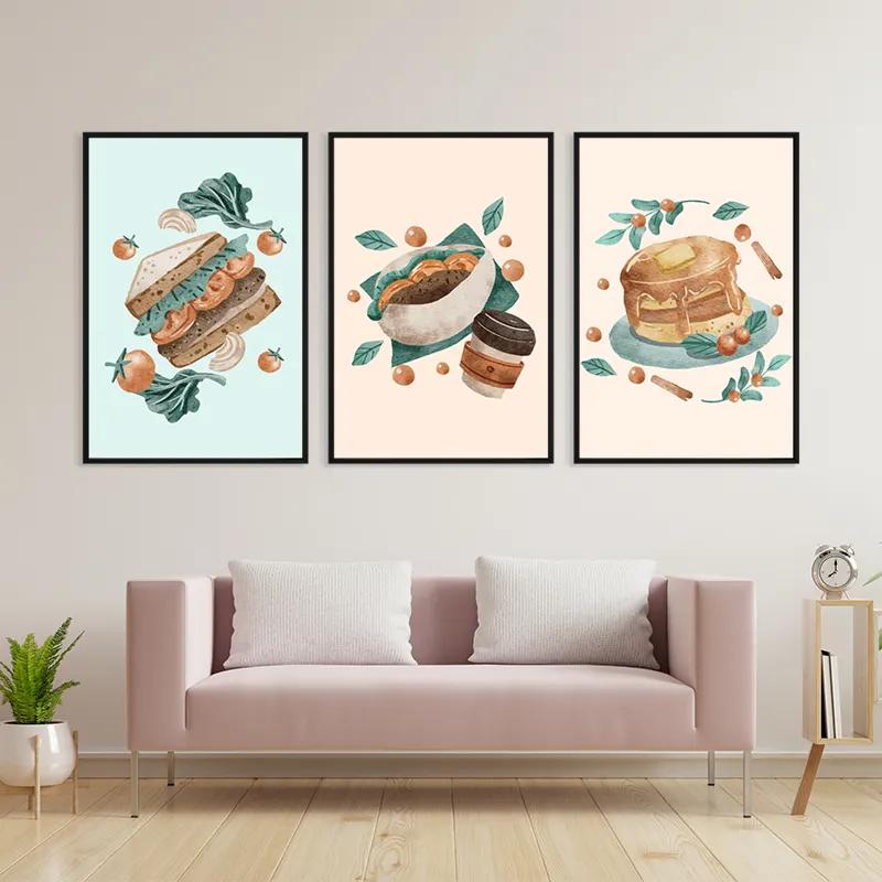 többrészes vászonkép Food Set mockup 3