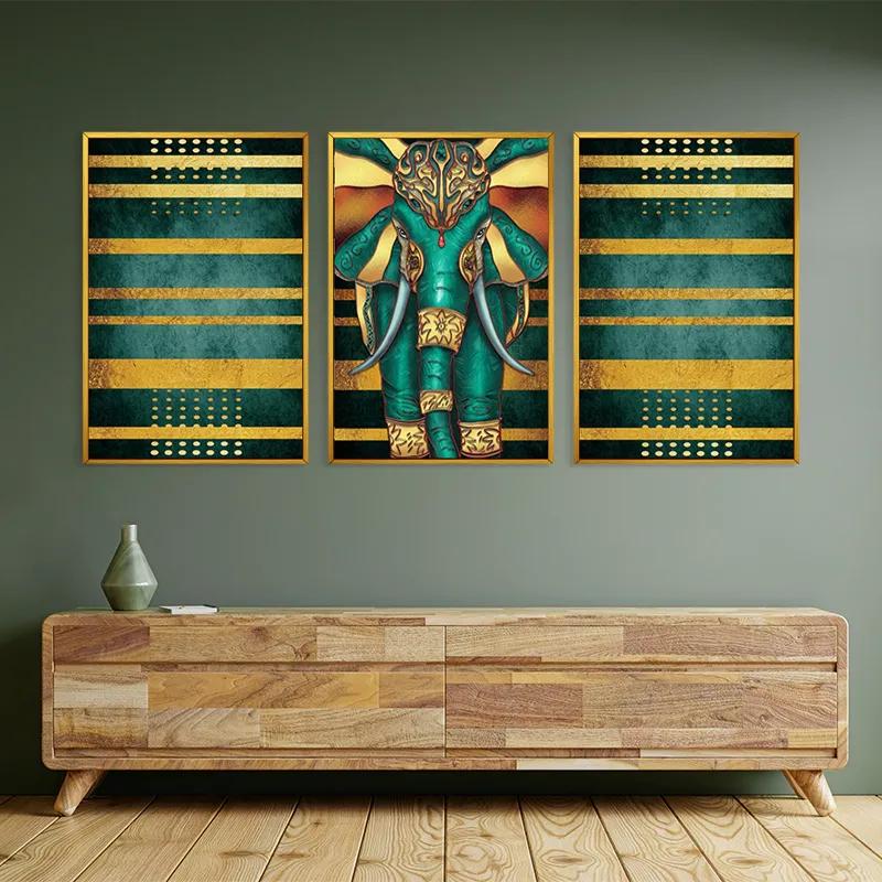 többrészes vászonkép Bluend Gold Elephant mockup 2