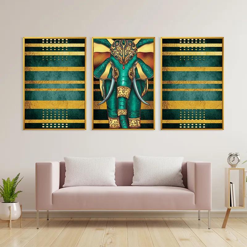 többrészes vászonkép Bluend Gold Elephant mockup 3