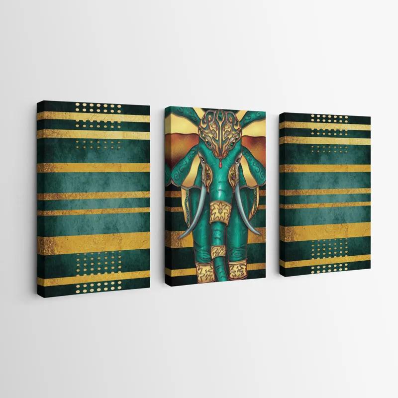 többrészes vászonkép Bluend Gold Elephant mockup 0