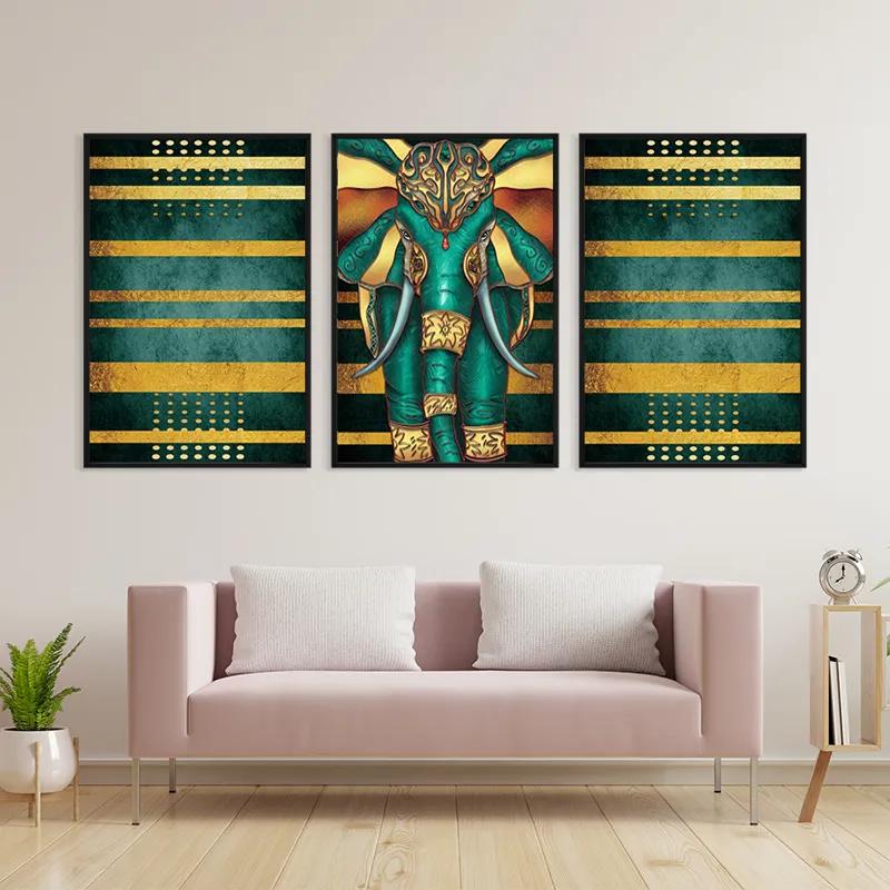 többrészes vászonkép Bluend Gold Elephant mockup 3