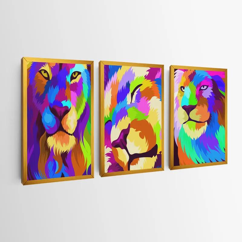 többrészes vászonkép Lion Set mockup 0