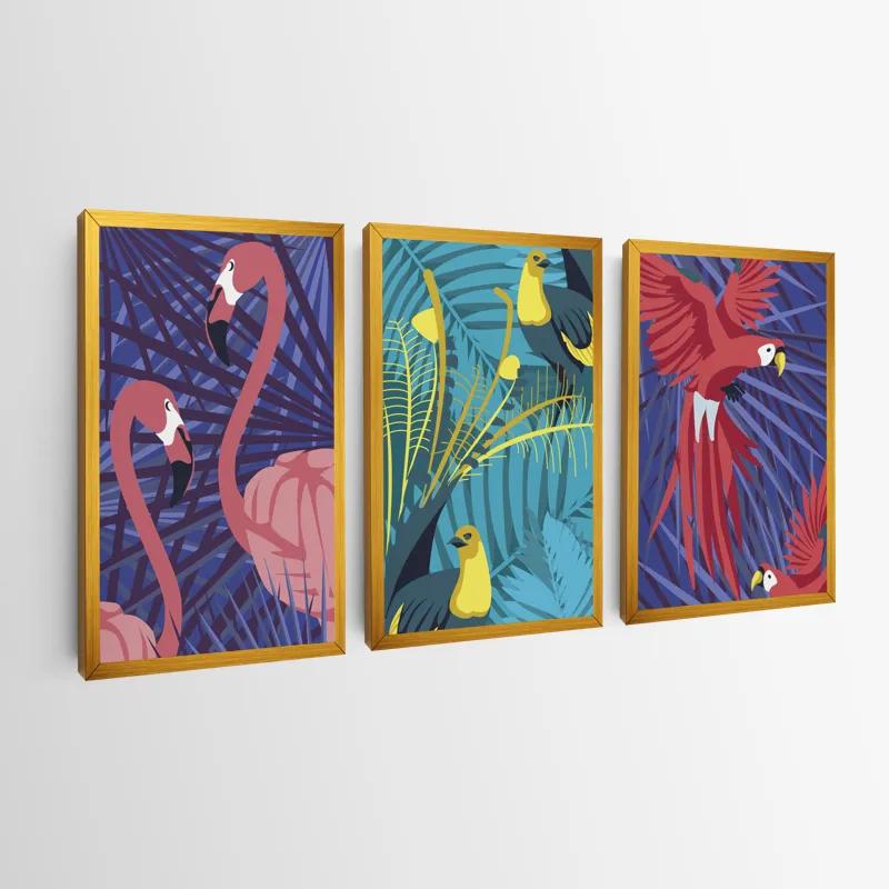 többrészes vászonkép Exoticirds Set mockup 0