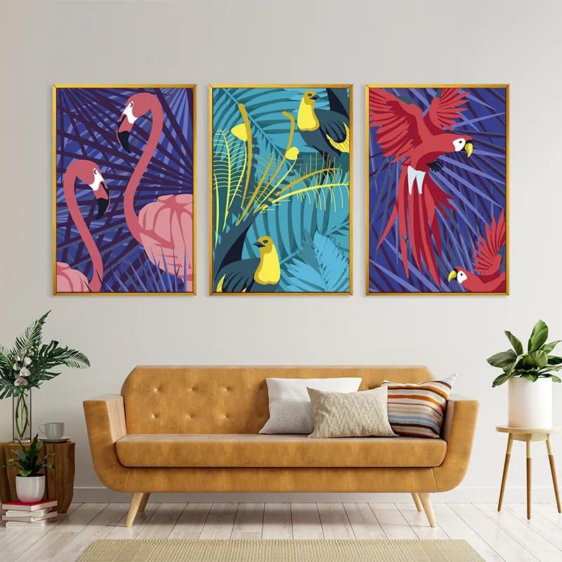 többrészes vászonkép Exoticirds Set mockup 4
