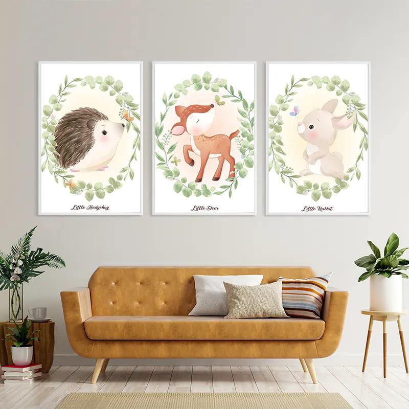 többrészes vászonkép Animals Portrait mockup 4