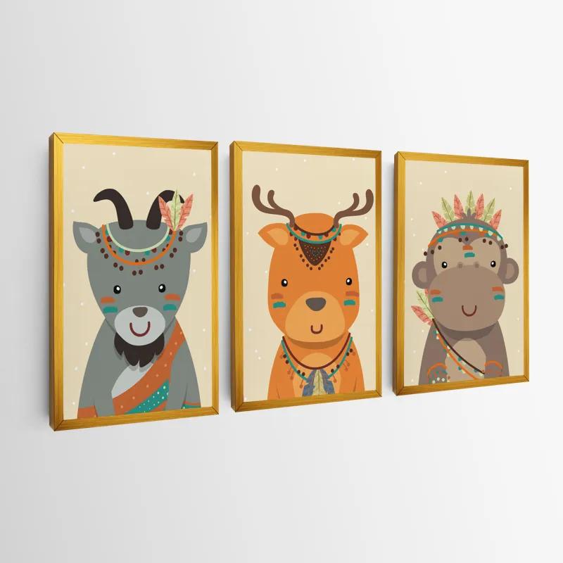 többrészes vászonkép Indiannimals mockup 0