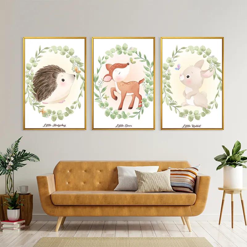 többrészes vászonkép Animals Portrait mockup 4
