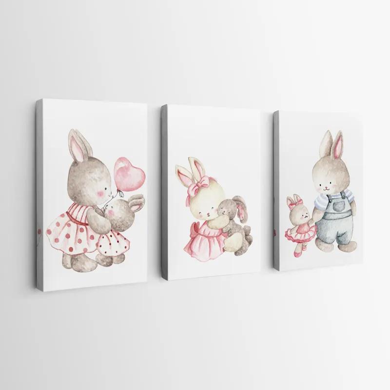 többrészes vászonkép Bunny Family mockup 0
