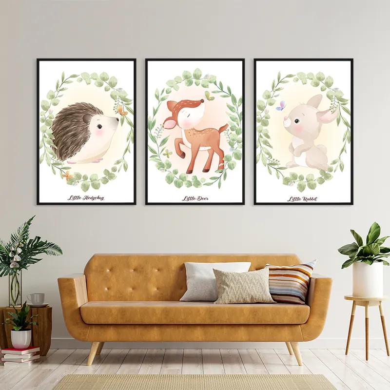 többrészes vászonkép Animals Portrait mockup 4