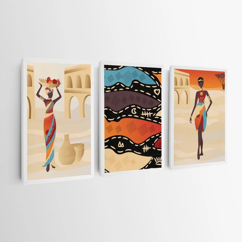 többrészes vászonkép African Woman Set mockup 0