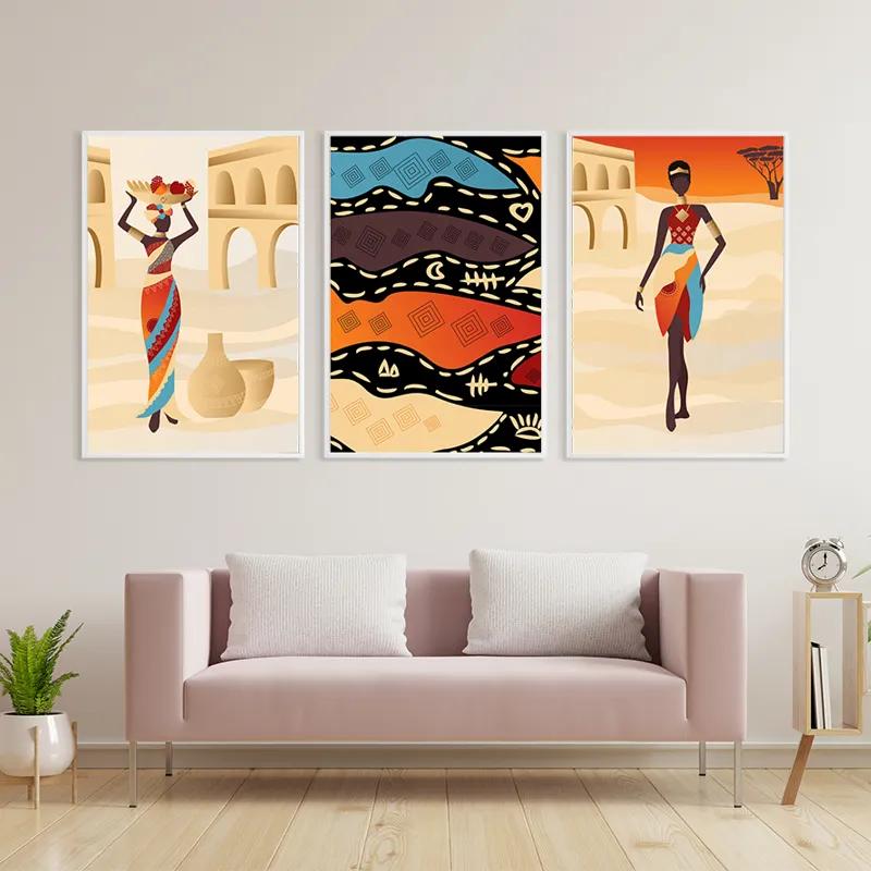 többrészes vászonkép African Woman Set mockup 3