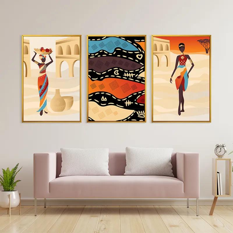többrészes vászonkép African Woman Set mockup 3