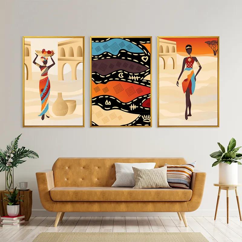 többrészes vászonkép African Woman Set mockup 4