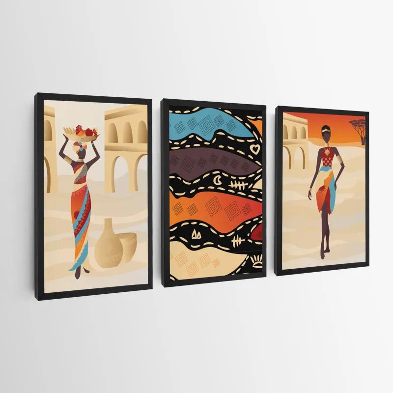 többrészes vászonkép African Woman Set mockup 0