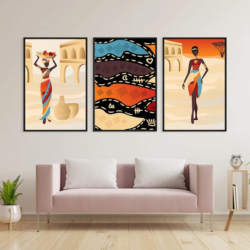 többrészes vászonkép African Woman Set mockup 3