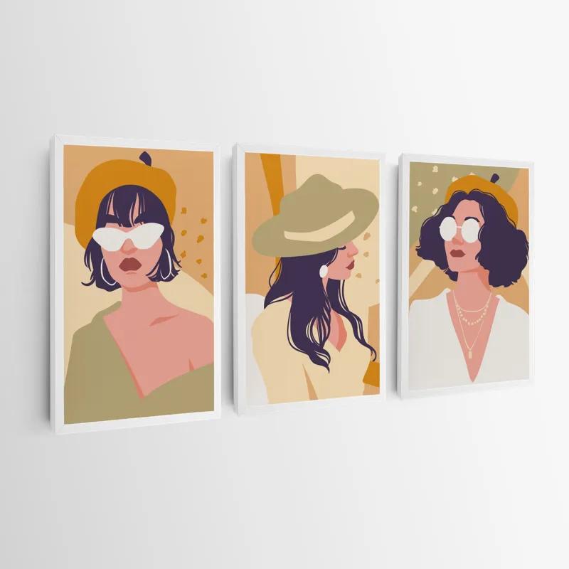 többrészes vászonkép Modern Woman Set mockup 0