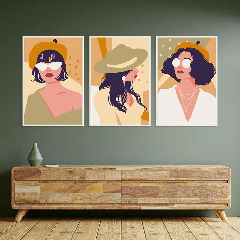 többrészes vászonkép Modern Woman Set mockup 2