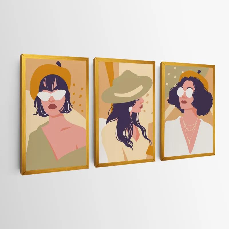 többrészes vászonkép Modern Woman Set mockup 0