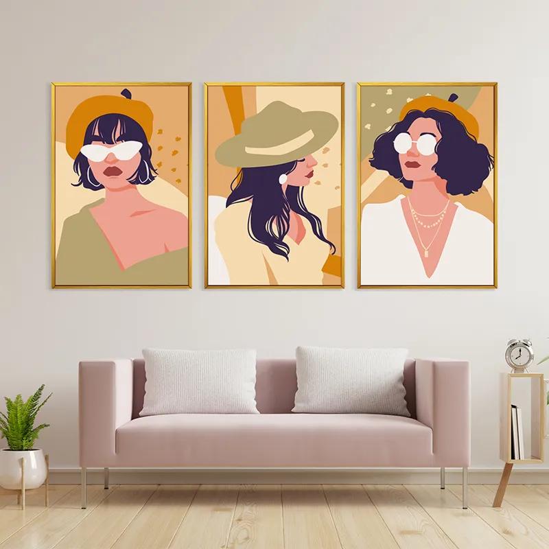 többrészes vászonkép Modern Woman Set mockup 3