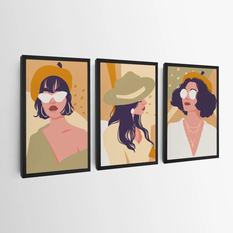 többrészes vászonkép Modern Woman Set mockup 0