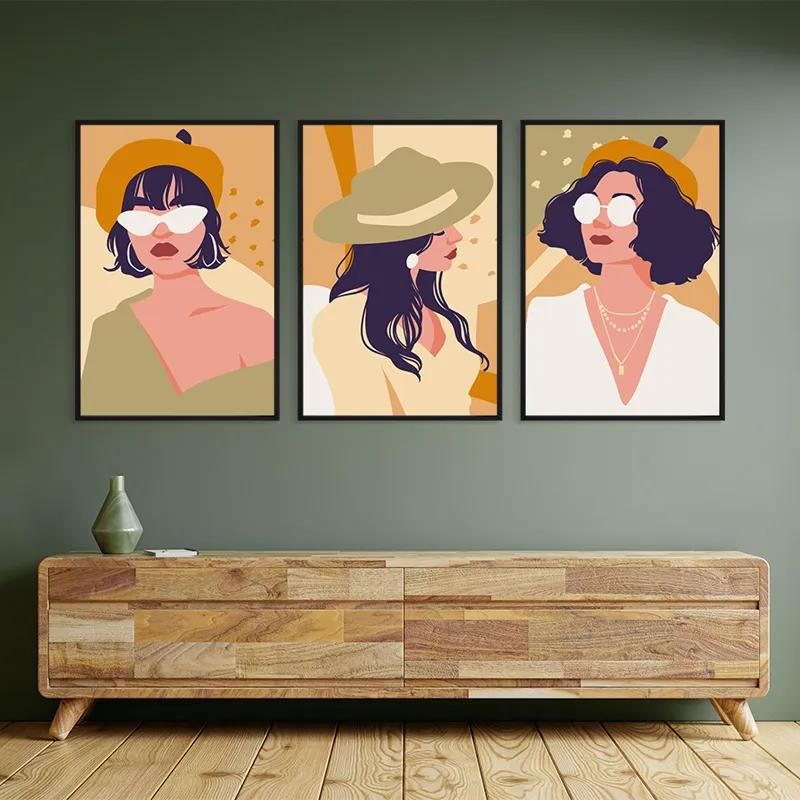 többrészes vászonkép Modern Woman Set mockup 2