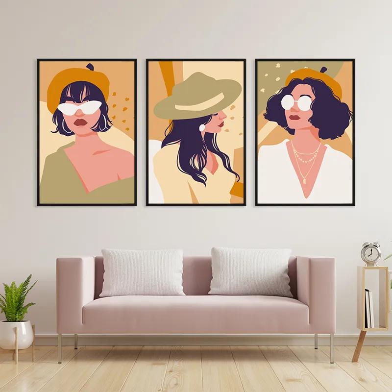 többrészes vászonkép Modern Woman Set mockup 3