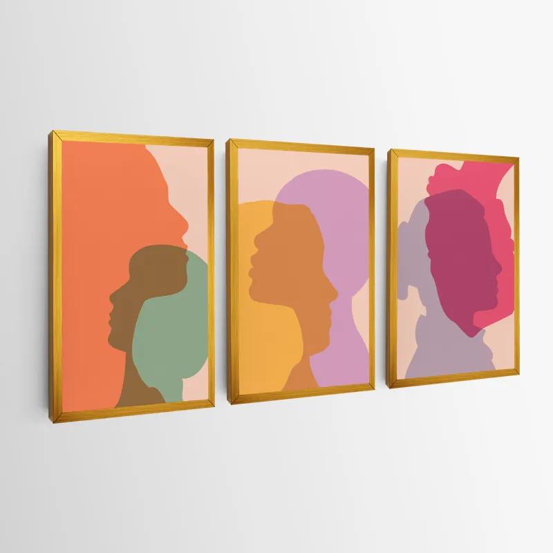 többrészes vászonkép Abstract Shilouette mockup 0