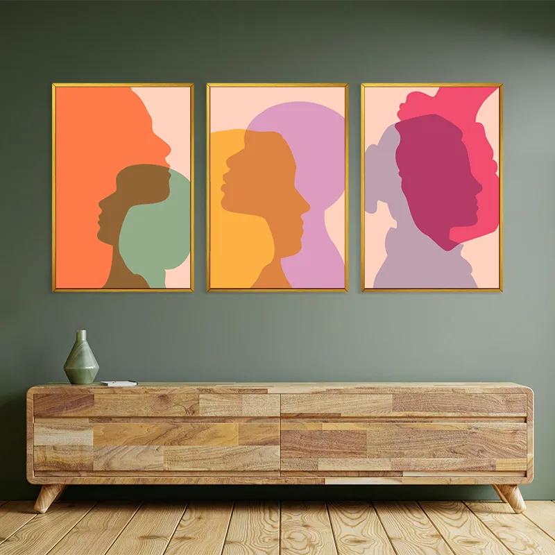 többrészes vászonkép Abstract Shilouette mockup 2