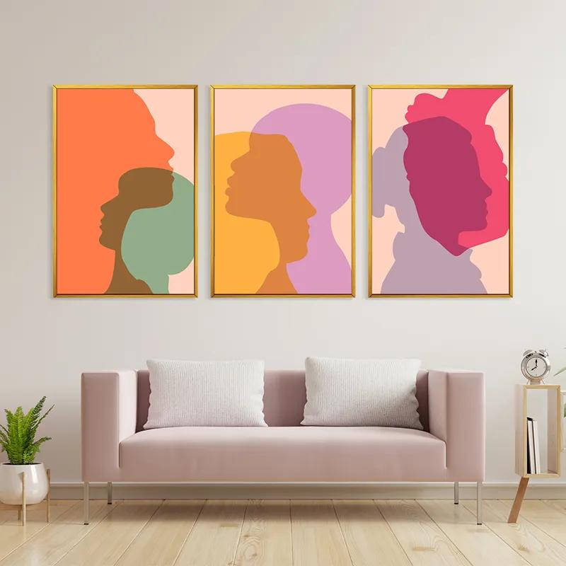 többrészes vászonkép Abstract Shilouette mockup 3