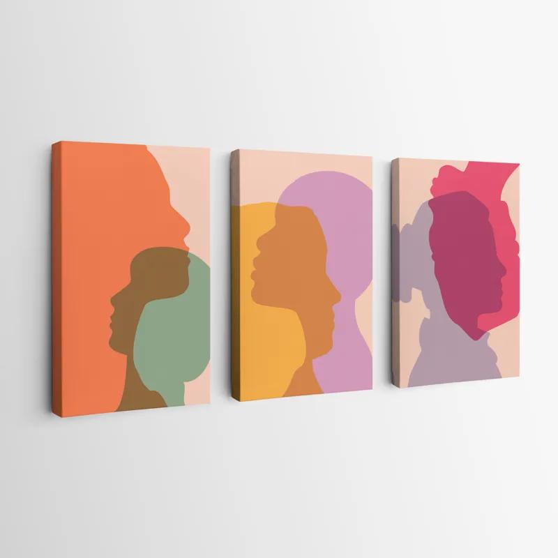 többrészes vászonkép Abstract Shilouette mockup 0