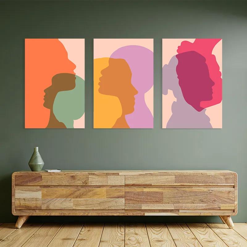 többrészes vászonkép Abstract Shilouette mockup 2