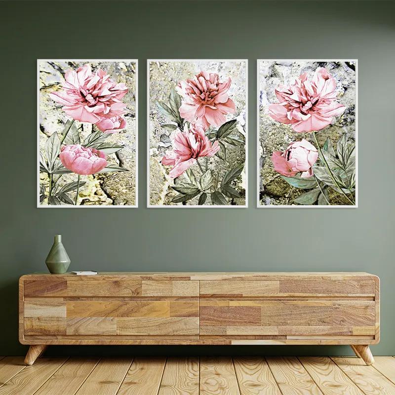 többrészes vászonkép Bujori Roz mockup 2